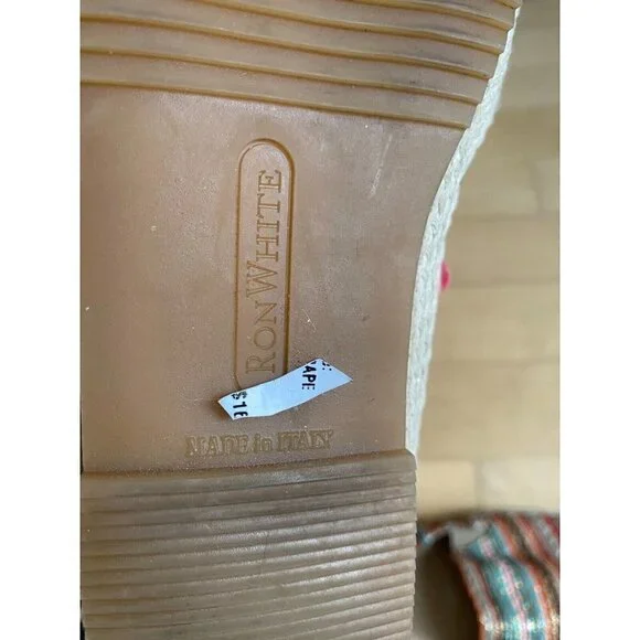 RON white Women Multi Stripe "Delilah" Espadrille Loafer - Picture 6 of 9